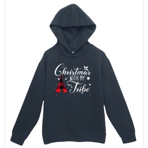 Christmas With My Tribe Red Plaid Family Matching Outfit Gift Urban Pullover Hoodie