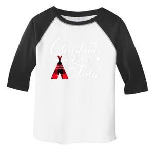 Christmas With My Tribe Red Plaid Family Matching Outfit Gift Toddler Fine Jersey T-Shirt