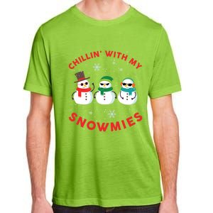 Chillin With My Snowmies Cute Snow Ugly Christmas Sweater Gift Adult ChromaSoft Performance T-Shirt