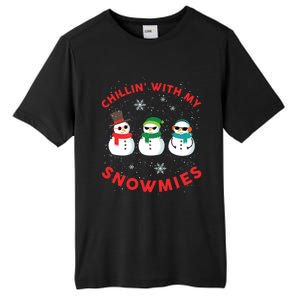 Chillin With My Snowmies Cute Snow Ugly Christmas Sweater Gift Tall Fusion ChromaSoft Performance T-Shirt