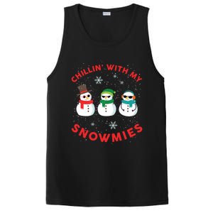 Chillin With My Snowmies Cute Snow Ugly Christmas Sweater Gift PosiCharge Competitor Tank