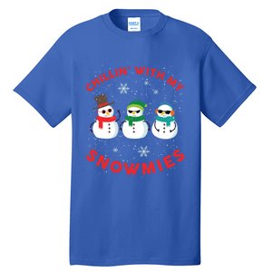 Chillin With My Snowmies Cute Snow Ugly Christmas Sweater Gift Tall T-Shirt