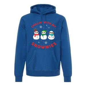 Chillin With My Snowmies Cute Snow Ugly Christmas Sweater Gift Premium Hoodie