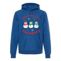 Chillin With My Snowmies Cute Snow Ugly Christmas Sweater Gift Premium Hoodie