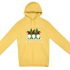 Chillin With My Gnomies Funny Gnome Friend Christmas Gift Premium Pullover Hoodie