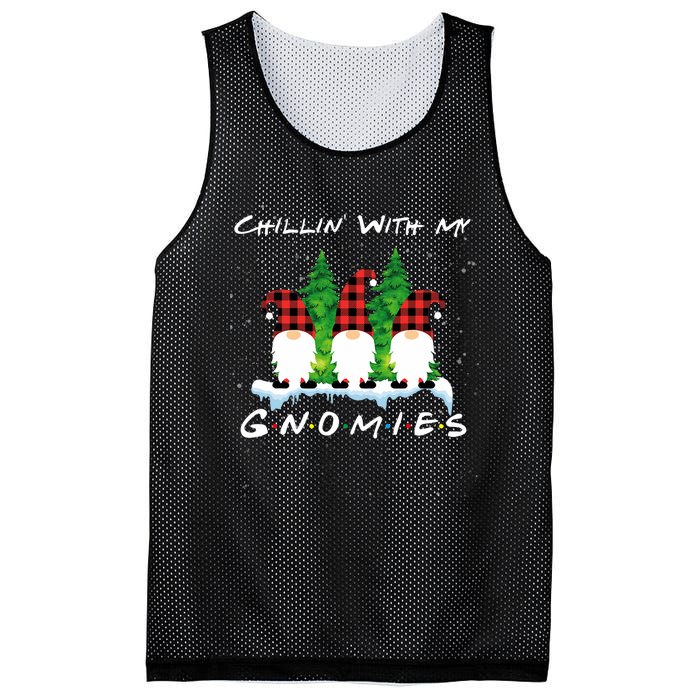 Chillin With My Gnomies Funny Gnome Friend Christmas Gift Mesh Reversible Basketball Jersey Tank