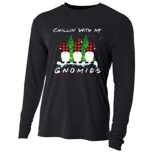 Chillin With My Gnomies Funny Gnome Friend Christmas Gift Cooling Performance Long Sleeve Crew