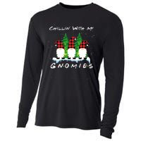 Chillin With My Gnomies Funny Gnome Friend Christmas Gift Cooling Performance Long Sleeve Crew