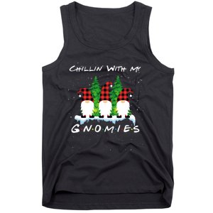 Chillin With My Gnomies Funny Gnome Friend Christmas Gift Tank Top