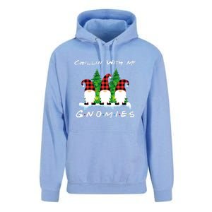 Chillin With My Gnomies Funny Gnome Friend Christmas Gift Unisex Surf Hoodie