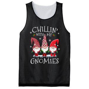 Chillin With My Gnomies Funny Hilarious Gnome Christmas Mesh Reversible Basketball Jersey Tank