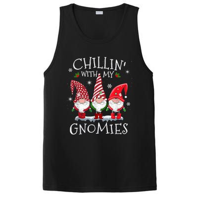 Chillin With My Gnomies Funny Hilarious Gnome Christmas PosiCharge Competitor Tank