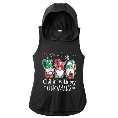 Chillin With My Gnomies Gift Ladies PosiCharge Tri-Blend Wicking Draft Hoodie Tank