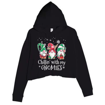 Chillin With My Gnomies Gift Crop Fleece Hoodie