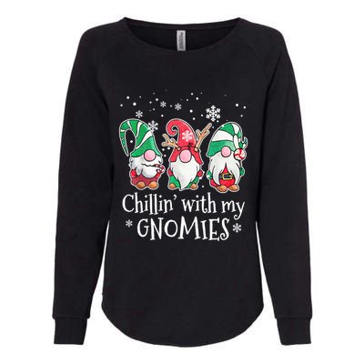 Chillin With My Gnomies Gift Womens California Wash Sweatshirt