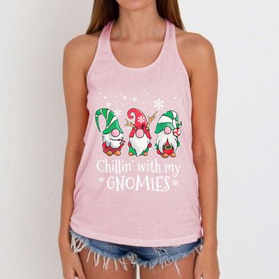 Chillin With My Gnomies Gift Women's Knotted Racerback Tank