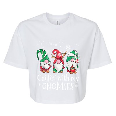 Chillin With My Gnomies Gift Bella+Canvas Jersey Crop Tee