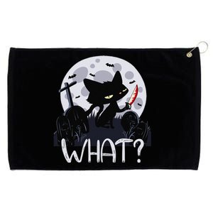 Cat What Murderous Black Cat With Knife Halloween Costume Grommeted Golf Towel