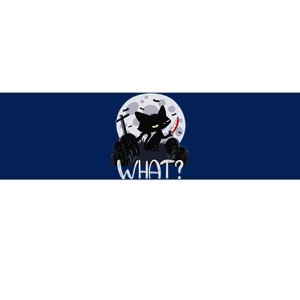 Cat What Murderous Black Cat With Knife Halloween Costume Bumper Sticker