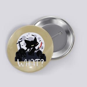 Cat What Murderous Black Cat With Knife Halloween Costume Button