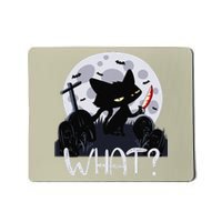 Cat What Murderous Black Cat With Knife Halloween Costume Mousepad