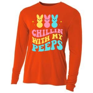 Chillin With My Peeps Cute Easter Cooling Performance Long Sleeve Crew