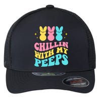 Chillin With My Peeps Cute Easter Flexfit Unipanel Trucker Cap