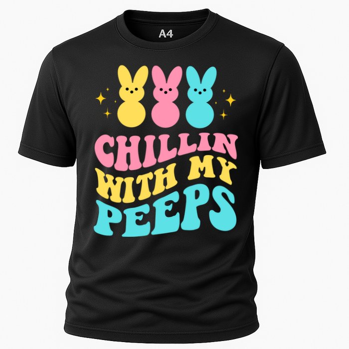 Chillin With My Peeps Cute Easter Cooling Performance Crew T-Shirt
