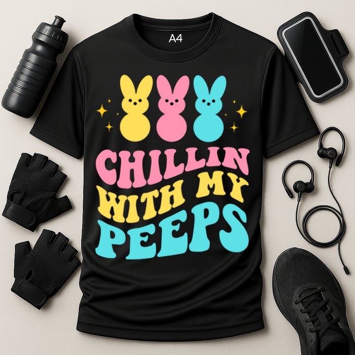 Chillin With My Peeps Cute Easter Cooling Performance Crew T-Shirt