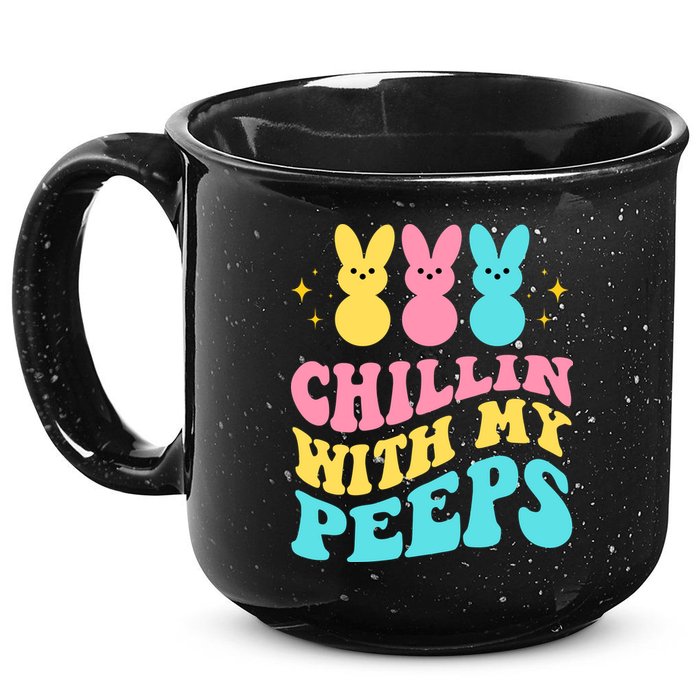 Chillin With My Peeps Cute Easter 15oz Campfire Ceramic Mug