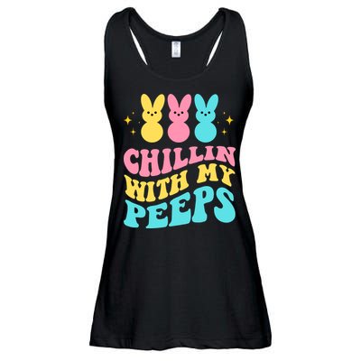 Chillin With My Peeps Cute Easter Ladies Essential Flowy Tank