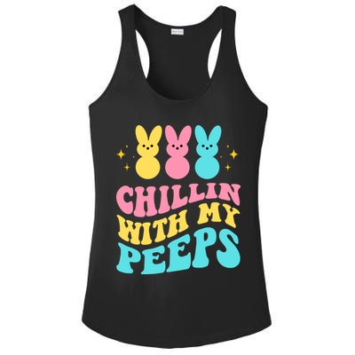 Chillin With My Peeps Cute Easter Ladies PosiCharge Competitor Racerback Tank