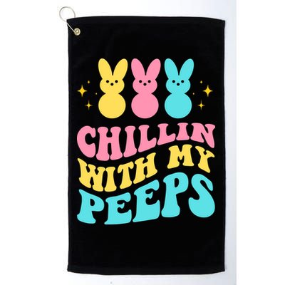 Chillin With My Peeps Cute Easter Golf Towel