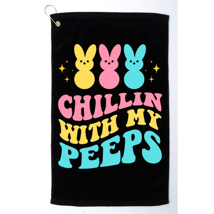 Chillin With My Peeps Cute Easter Golf Towel