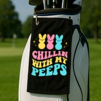 Chillin With My Peeps Cute Easter Golf Towel
