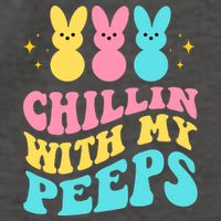 Chillin With My Peeps Cute Easter Vector Backpack