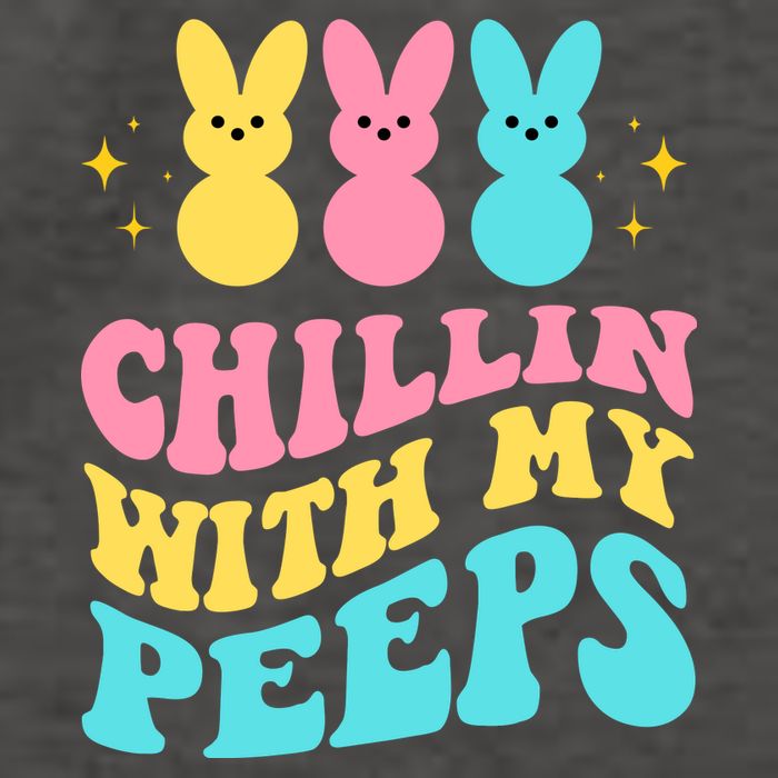 Chillin With My Peeps Cute Easter Vector Backpack