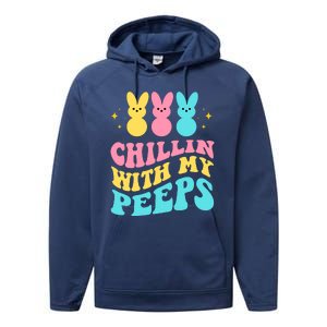 Chillin With My Peeps Cute Easter Performance Fleece Hoodie