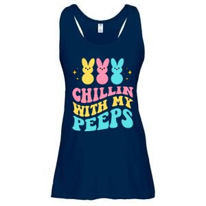 Chillin With My Peeps Cute Easter Ladies Essential Flowy Tank