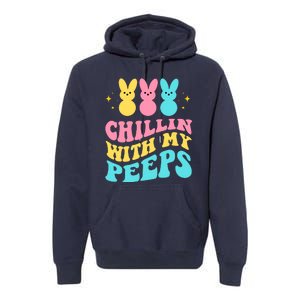 Chillin With My Peeps Cute Easter Premium Hoodie