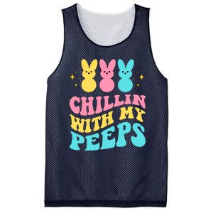 Chillin With My Peeps Cute Easter Mesh Reversible Basketball Jersey Tank