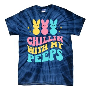 Chillin With My Peeps Cute Easter Tie-Dye T-Shirt