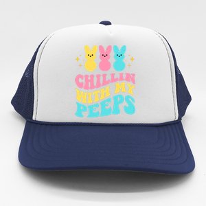 Chillin With My Peeps Cute Easter Trucker Hat