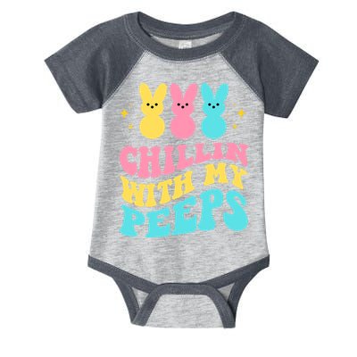 Chillin With My Peeps Cute Easter Infant Baby Jersey Bodysuit