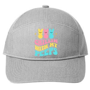 Chillin With My Peeps Cute Easter 7-Panel Snapback Hat