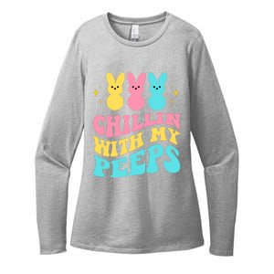 Chillin With My Peeps Cute Easter Womens CVC Long Sleeve Shirt