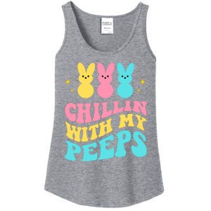 Chillin With My Peeps Cute Easter Ladies Essential Tank