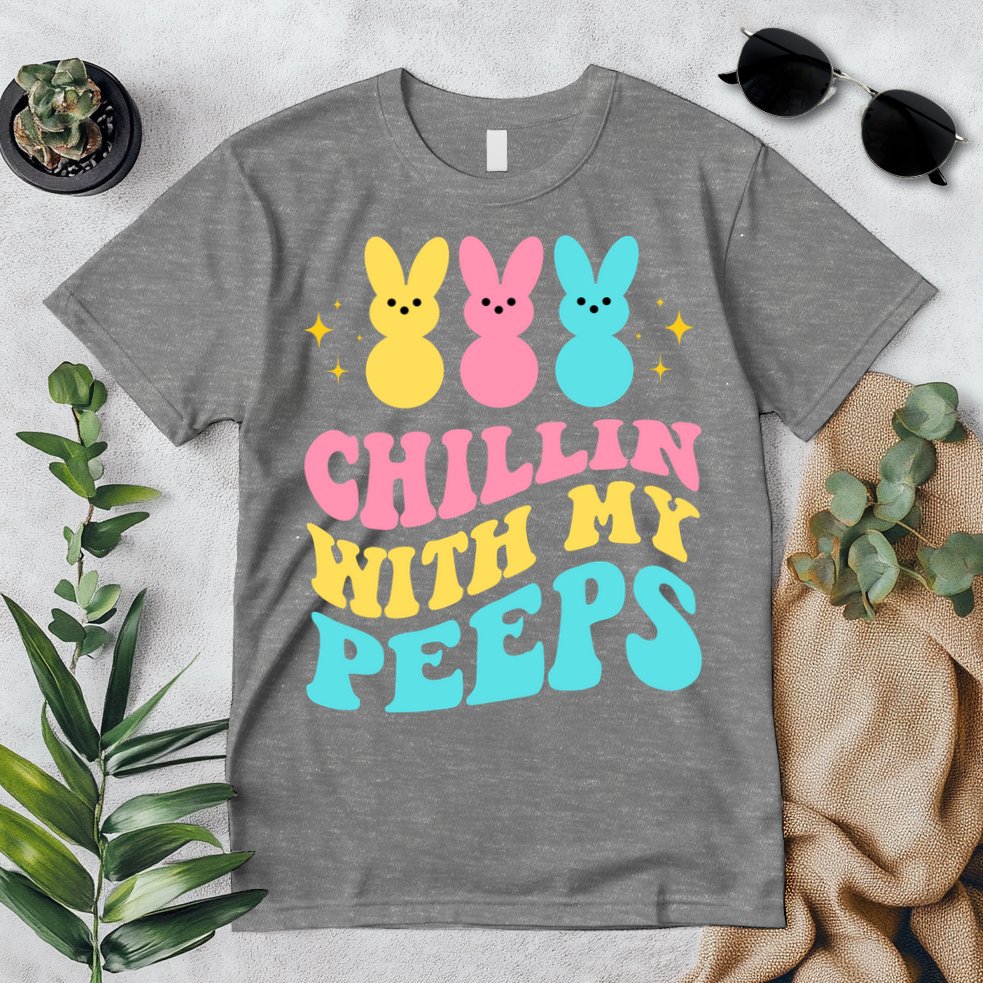 Chillin With My Peeps Cute Easter Premium T-Shirt