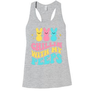 Chillin With My Peeps Cute Easter Women's Racerback Tank