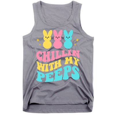 Chillin With My Peeps Cute Easter Tank Top